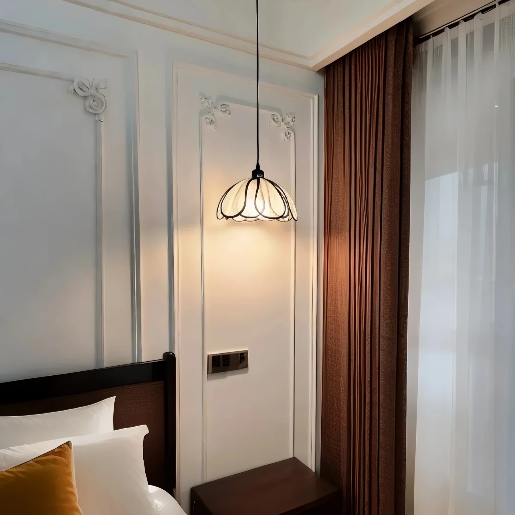 谷甸法式中古风餐厅吊灯ins风卧室书房客厅灯艺术高级感花朵吊灯,淘宝优惠券,粉丝福利购,淘宝优惠卷