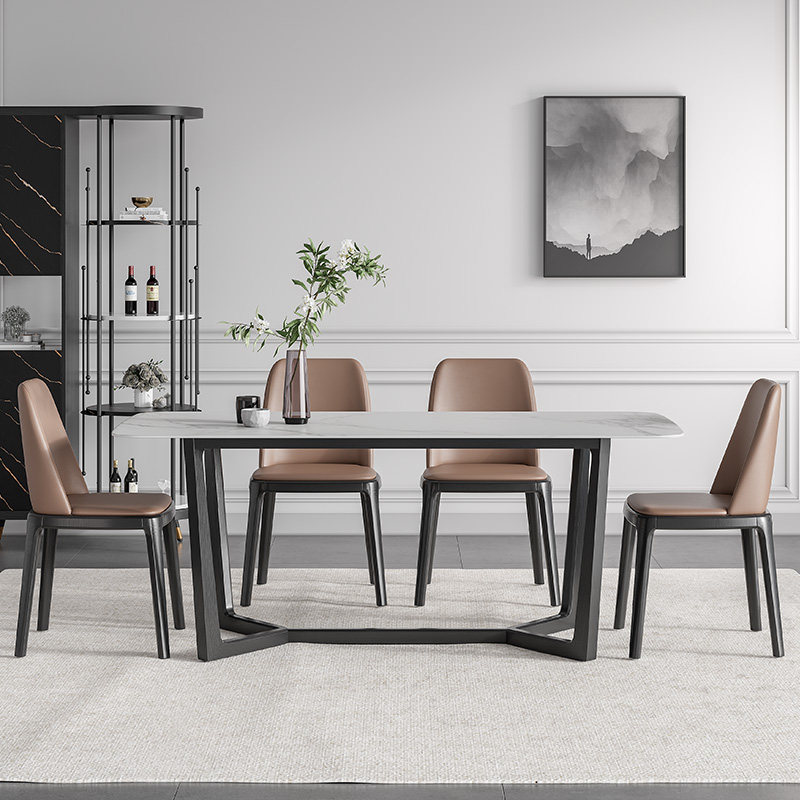 意式极简岩板餐桌现代简约家用小户型餐桌椅组合饭桌桌子,淘宝优惠券,粉丝福利购,淘宝优惠卷