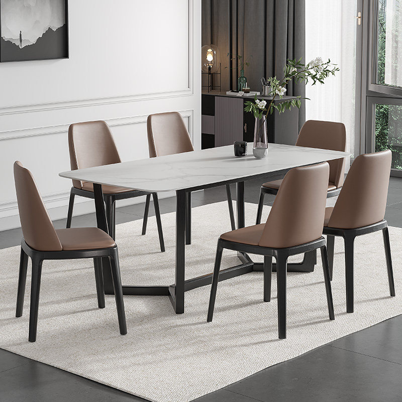 意式极简岩板餐桌现代简约家用小户型餐桌椅组合饭桌桌子,淘宝优惠券,粉丝福利购,淘宝优惠卷