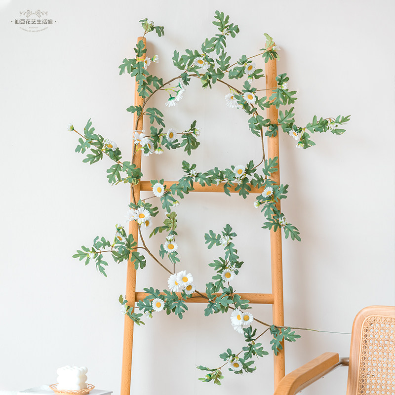 清新雏菊藤条挂壁藤蔓花卉花艺装饰室内吊篮仿真花墙挂花藤假花,淘宝优惠券,粉丝福利购,淘宝优惠卷