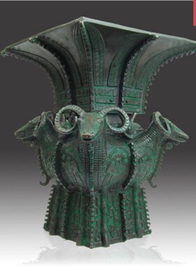 四羊方尊古代仿青器鼎特色送公司领导酒杯佛城缘