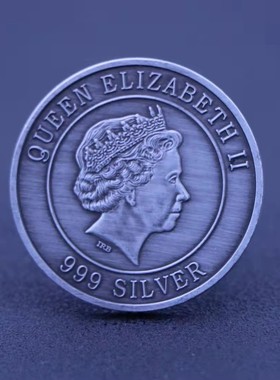 十二星座幸运镀镍古银纪念章 创意礼物男女通用情侣指尖把玩硬币