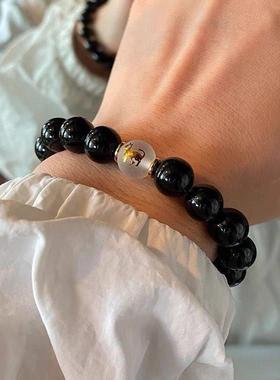 十二生肖手炼男女情侣配饰男生饰品黑色手串男女礼物信物