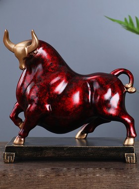 招财牛牛气冲天家居饰品电视柜玄关柜室摆设乔迁开业送礼