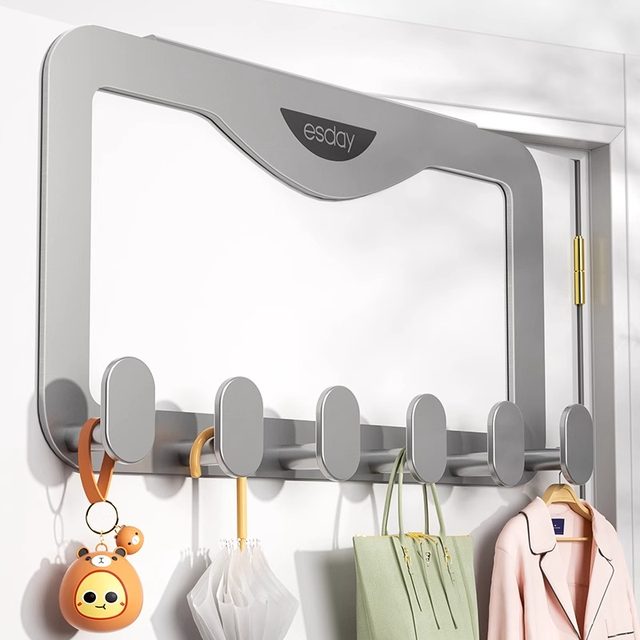 Bathroom traceless storage rack door hanger