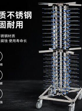 商用碟盘推车酒店宴会落地移动式碟盘车厨房收餐车餐厅餐盘运输
