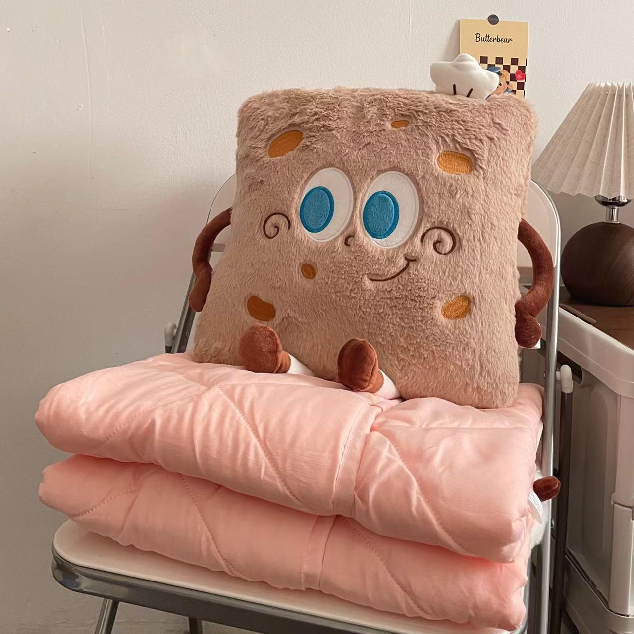 抱枕被子两用午休加厚汽车折叠车用枕头办公室午睡毯子二合一靠枕 - 图3