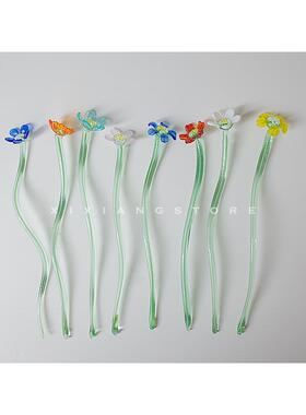 「西巷商店」草原上的小野花手工玻璃小花束日本出口装饰小众摆件