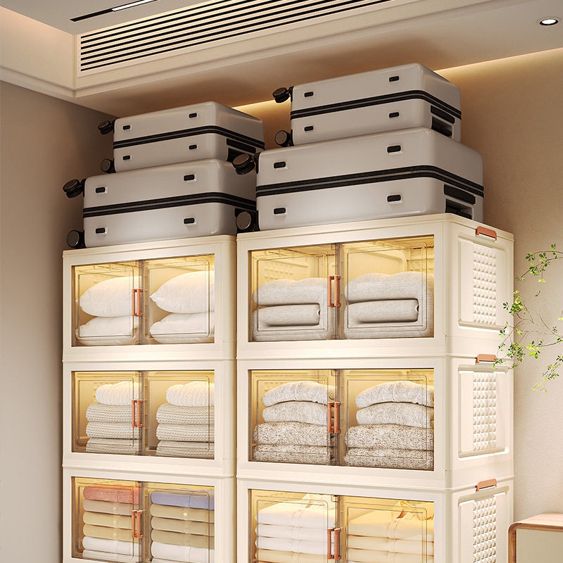 收纳柜客厅储物柜家用折叠置物柜免安装婴儿宝宝衣柜零食柜整理箱,淘宝优惠券,粉丝福利购,淘宝优惠卷