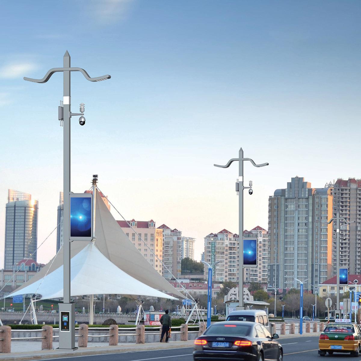 厂家0M智慧型路灯城市照明道路监控信号指示灯热镀锌LED路灯 - 图1