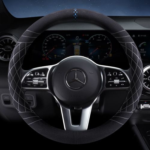 适用于英菲尼迪方向盘套翻毛皮Q50L QX50 QX60 QX55 Q70 QX70把套 - 图2