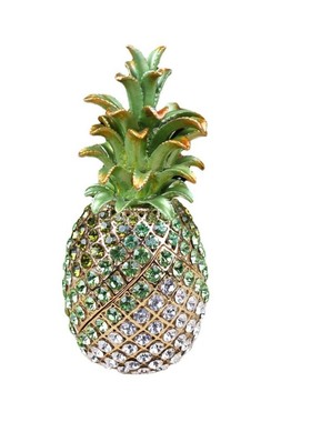 满钻凤梨镀合金镀金家居创意珐琅彩色工艺品贺礼商务礼品