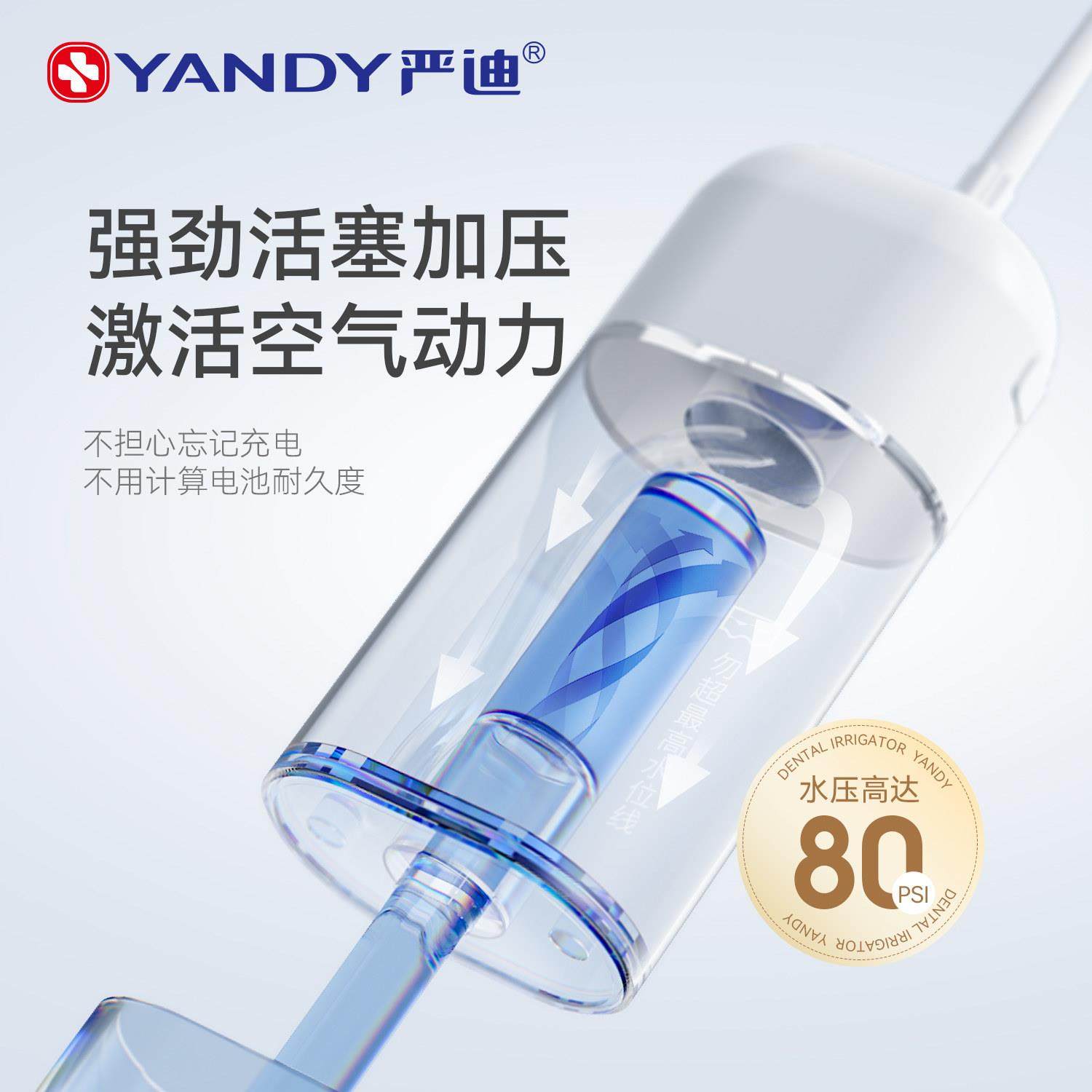 严迪手动冲牙机可携式家用牙齿口腔冲洗器清洁智齿牙洞儿童水牙线,淘宝优惠券,粉丝福利购,淘宝优惠卷