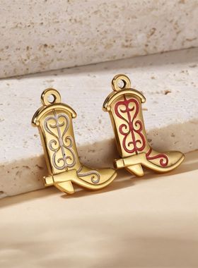 欧美宫廷爵士靴子diy吊坠项链