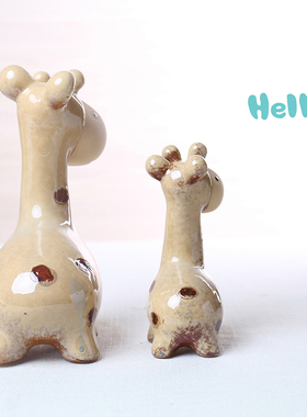 热卖高档简约欧式家居客厅电视柜背景动物母子鹿铃铛小鹿