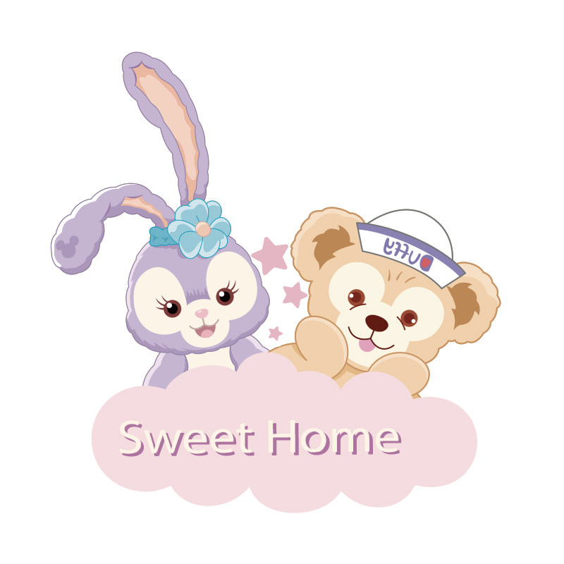 达菲墙纸欢迎回家门贴装饰电梯儿童房间布置网红卧室客厅墙面背景,淘宝优惠券,粉丝福利购,淘宝优惠卷