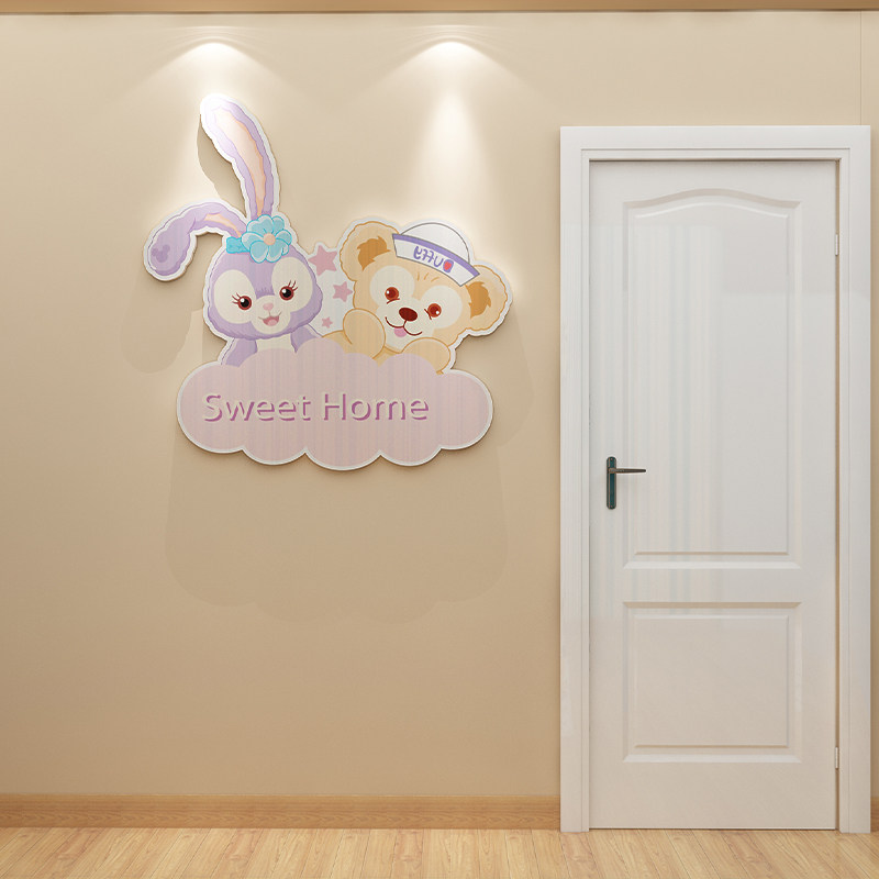 达菲墙纸欢迎回家门贴装饰电梯儿童房间布置网红卧室客厅墙面背景,淘宝优惠券,粉丝福利购,淘宝优惠卷