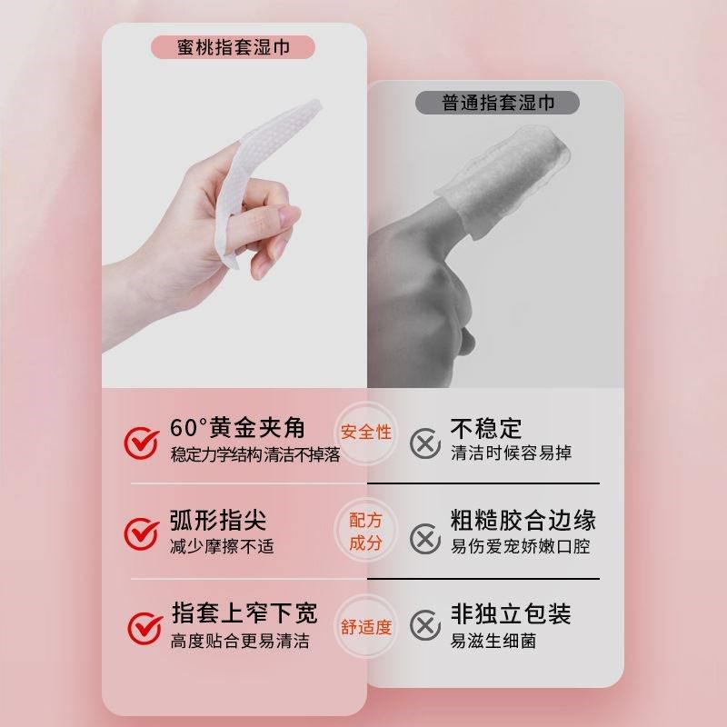 宠物指套湿巾一次性牙刷口腔耳道清洁泪痕猫狗除异味狗狗湿巾,淘宝优惠券,粉丝福利购,淘宝优惠卷