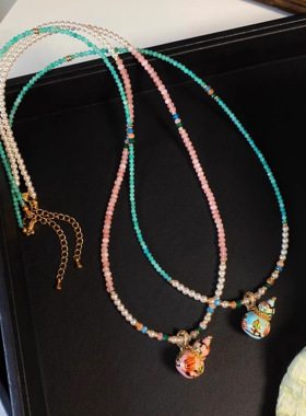 葫芦红玛瑙红色项链女款