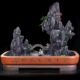 Purple sand flower pot rectangular water-absorbent stone non-porous rockery basin purple sand water tray leak-proof extra large holed tree stump shallow basin