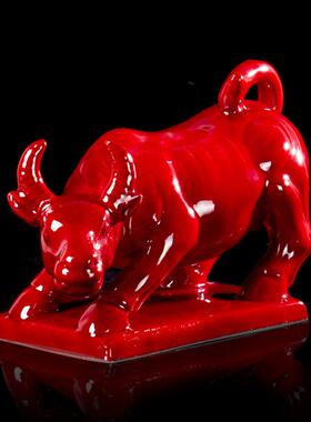 陶瓷牛摆件化解黄牛水牛家居工艺化解卫生间厨房缺角客厅办公摆件