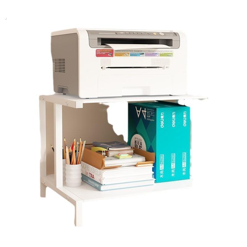 Put printer storage shelf floor-standing cabinet wooden storage mobile office computer main case bracket