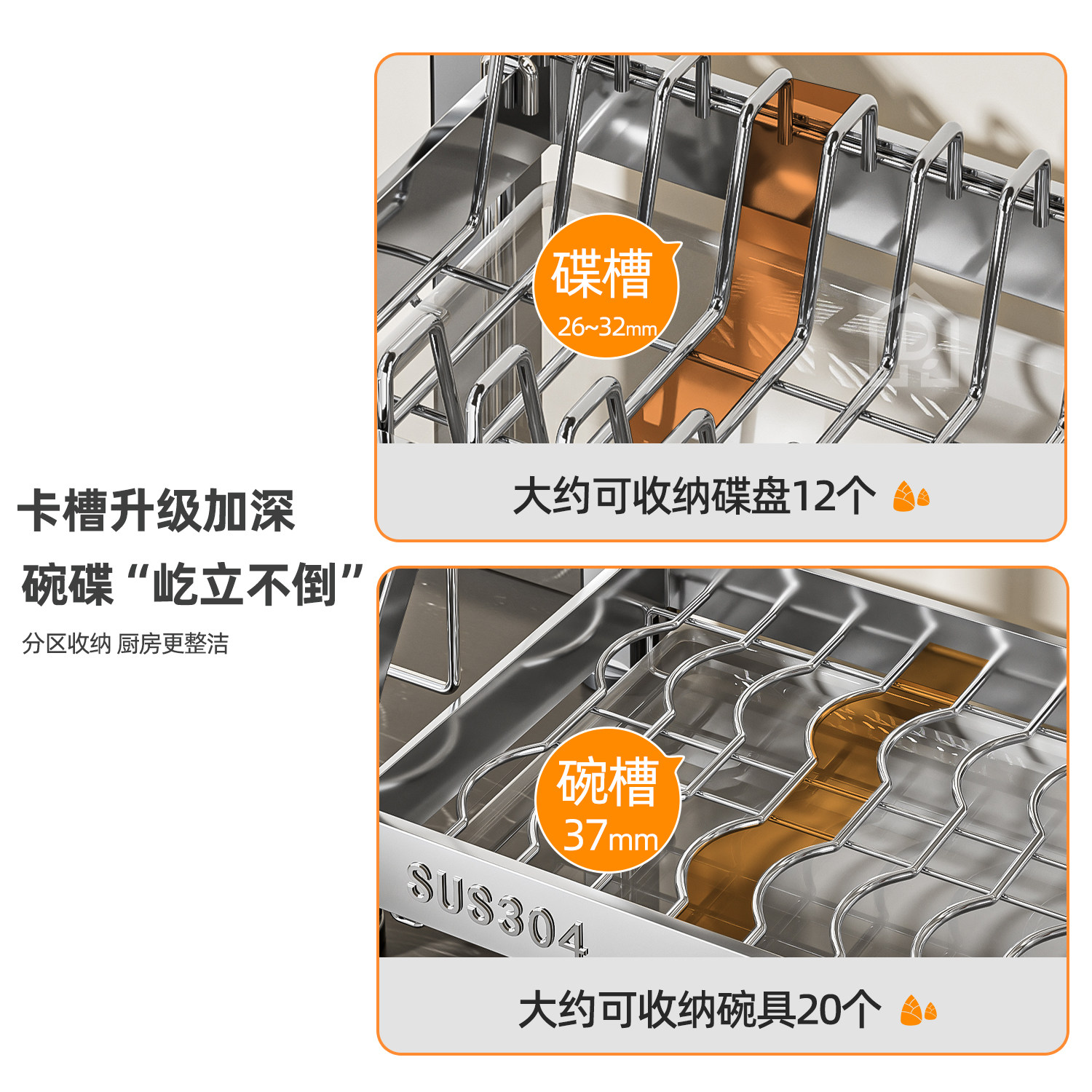 碗碟收纳架厨房多功能置物架家用放碗架碗盘沥水架碗筷收纳盒碗架,淘宝优惠券,粉丝福利购,淘宝优惠卷