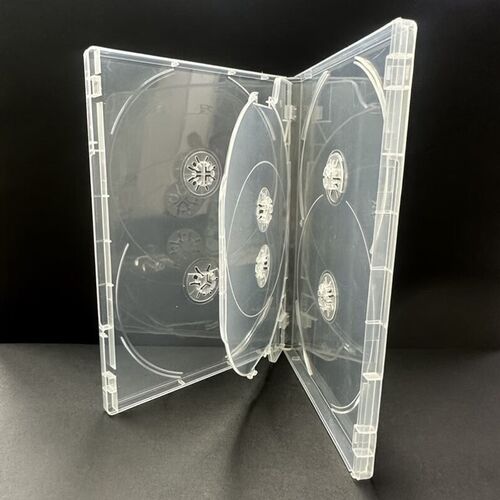 绿文光盘盒可插封面光盘盒子4片装透明CD盒6蝶透明dvd长方形盒光 - 图3