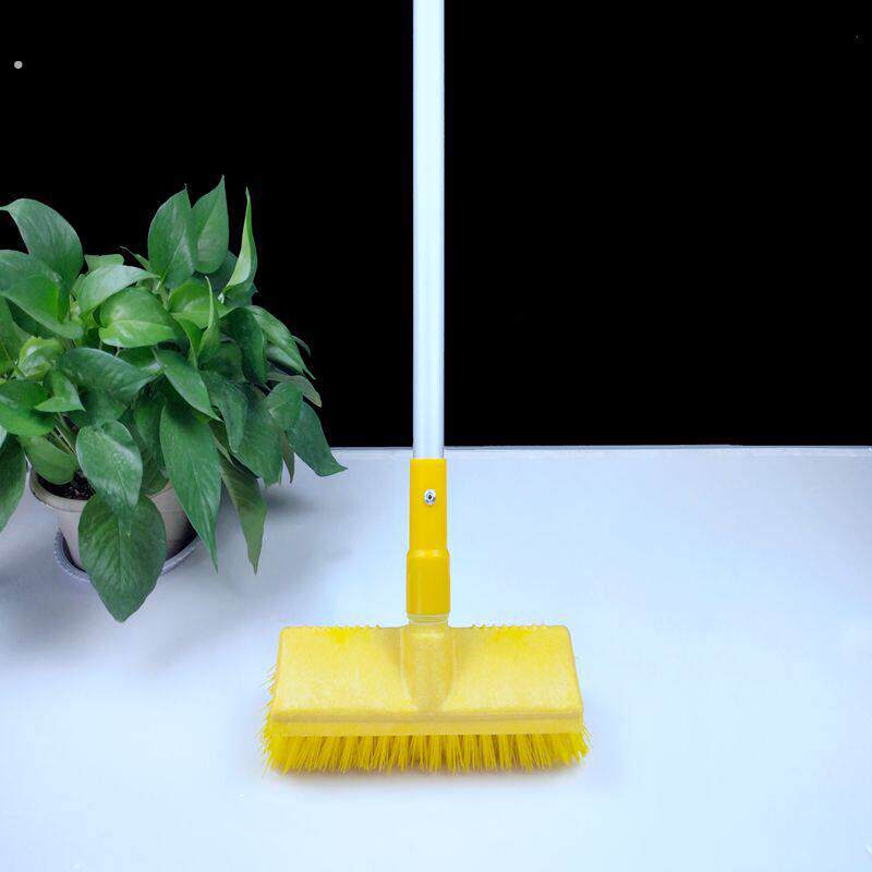 Long handle hard bristle floor brush home courtyard pavement bathroom powder room cleaning tile washing brush carpet 25 cm