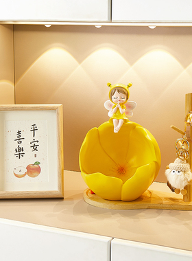 创意花仙子入户鞋柜钥匙收纳摆件家居饰品客厅玄关托盘置物架摆设