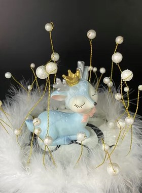 一路平安a鹿汽车摆件女神款礼物中控台车载高档上车内装饰用品大