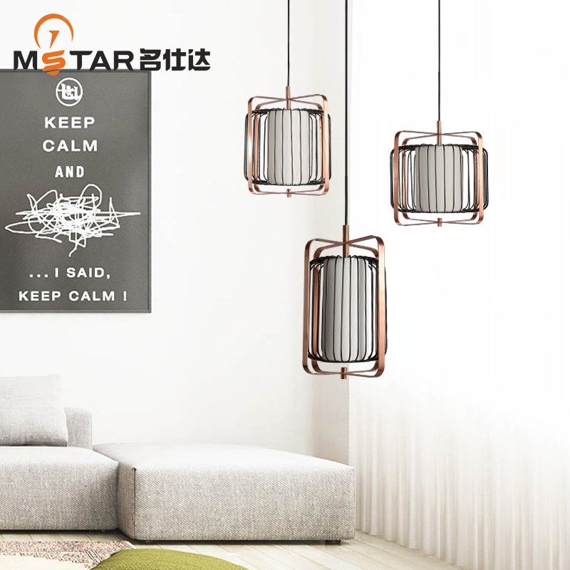 新中式铁艺鸟笼吊灯设计师创意饭厅餐厅卧室茶室酒楼艺术布艺吊灯,淘宝优惠券,粉丝福利购,淘宝优惠卷