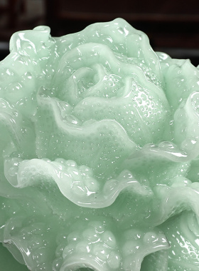 发财如意玉白菜金蟾招财客厅室桌面装饰店铺乔迁开业礼品