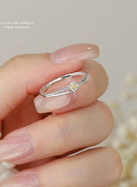 相遇花开S925银X设计花朵戒指