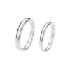 S999 solid silver engraved live mouth couple ring plain ring sterling silver ring smooth wedding Valentine's Day Chinese Valentine's Day gift