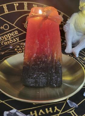 五芒星金属烛台钢盘金银色不锈钢仪式托盘冥想四元素Ins道具摆件