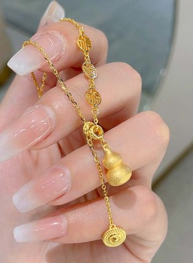 福袋葫芦项链配饰女锁骨链