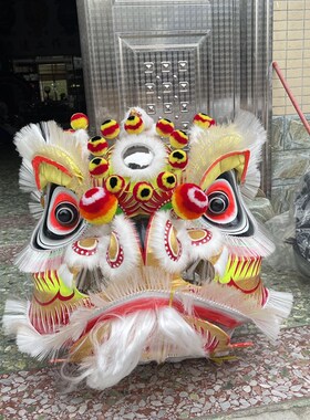 广东传统狮南狮  传统醒狮 三国狮刘关张狮头 舞龙狮舞 遂溪醒狮