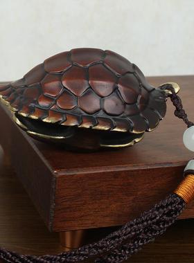 龟壳富甲手把件铜龟甲男士车载饰品随身古玩文玩收藏把玩乌龟摆件