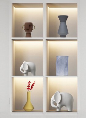 轻奢大象摆件客厅玄关电视柜子办公室家具装饰工艺品乔迁新居礼物