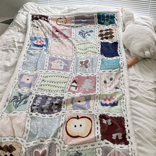 No!why shop歪店 Fun加长版法兰绒羊羔绒双层加厚毛毯午睡毯 - 图2