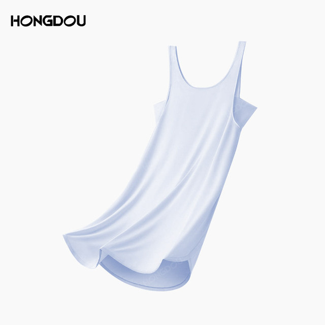 ຊຸດນອນທີ່ມີ pads ເຕົ້ານົມ, ບາງ ice silk suspender pajamas, ສາມາດໃສ່ນອກເປັນເຄື່ອງນຸ່ງເຮືອນ H5N7814