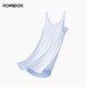 ຊຸດນອນທີ່ມີ pads ເຕົ້ານົມ, ບາງ ice silk suspender pajamas, ສາມາດໃສ່ນອກເປັນເຄື່ອງນຸ່ງເຮືອນ H5N7814