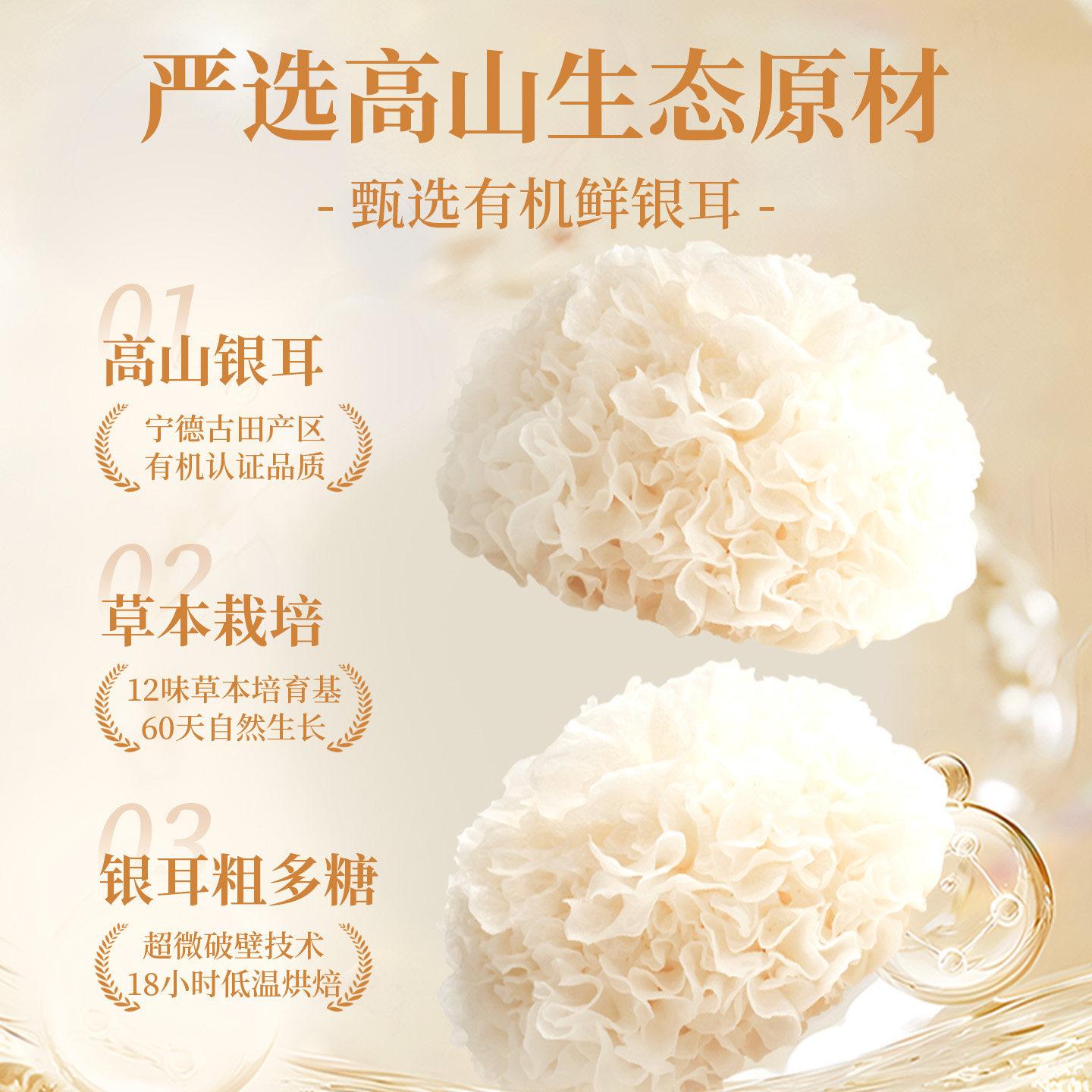七品燕有机本草银耳干货鲜炖燕窝银耳羹特级免煮冲泡即食旗舰店
