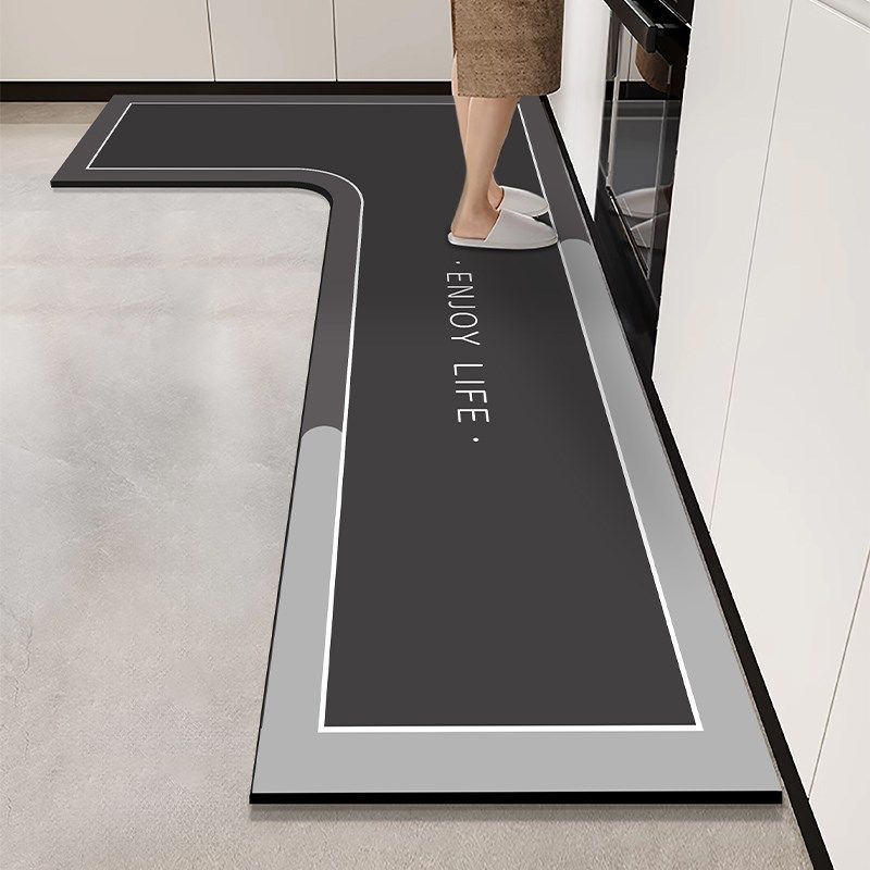 厨房地垫整块L形吸水吸油防滑地毯防G油可擦定制硅藻泥脚垫可定制,淘宝优惠券,粉丝福利购,淘宝优惠卷