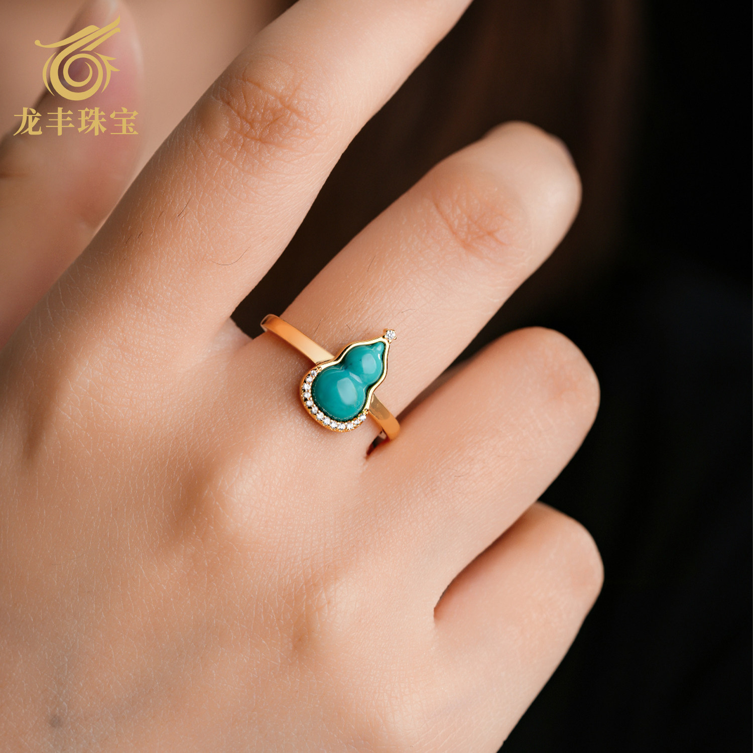 Authentic Natural Turquoise Gourd Stud Earring Set