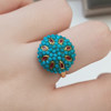 Natural Turquoise Meisong Millet Bead Ring