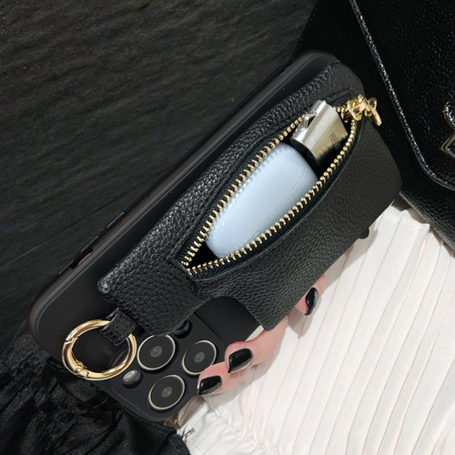 适用三星S24FE手机壳S25Ultra插卡套S30Plus耳机S20门禁GalaxyS22+公交卡s23FE复古5G小众s21防摔创意保护套 - 图0