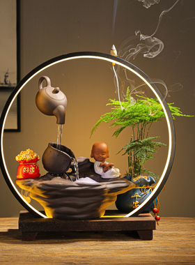 创意悬壶流水招财生财家居客厅室装饰品乔迁开业礼品