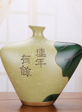 酒柜装饰品小摆件现代客厅家居创意博古架格子T摆设彩陶艺术品
